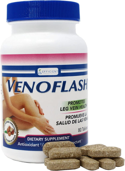 Venoflash Regular Food Supplement – Leg Vein Health Support, 80 Tablets