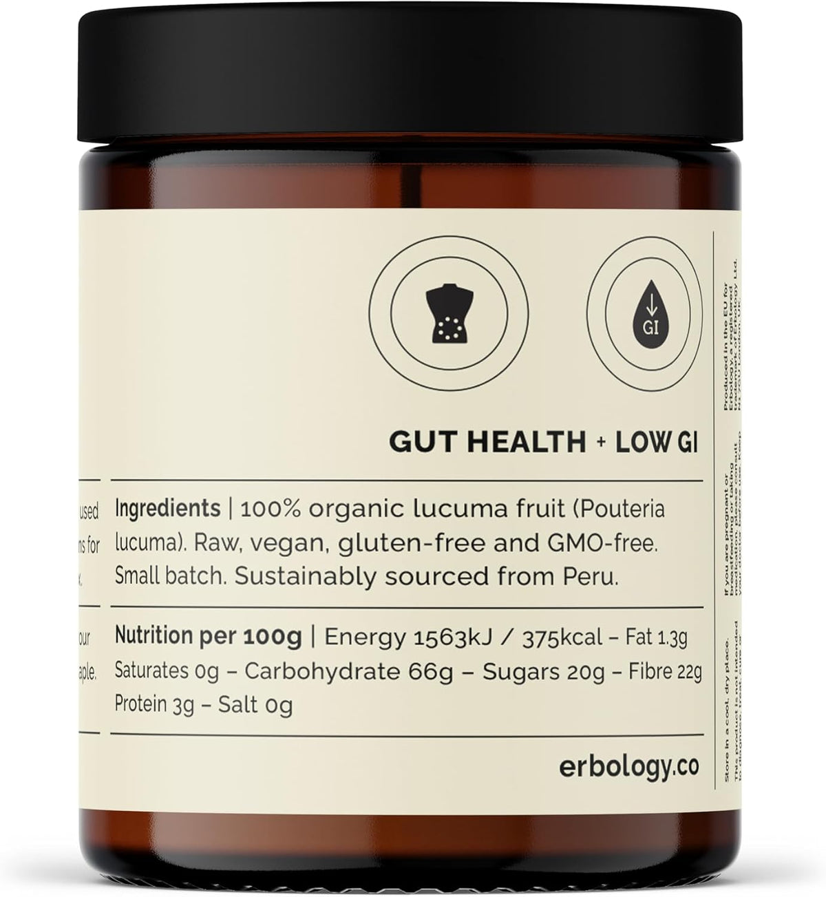 Erbology Organic Lucuma Powder (90g, 45 Servings) - görsel 2