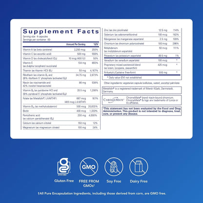 Pure Encapsulations Nutrient 950 with NAC - 240 Capsules