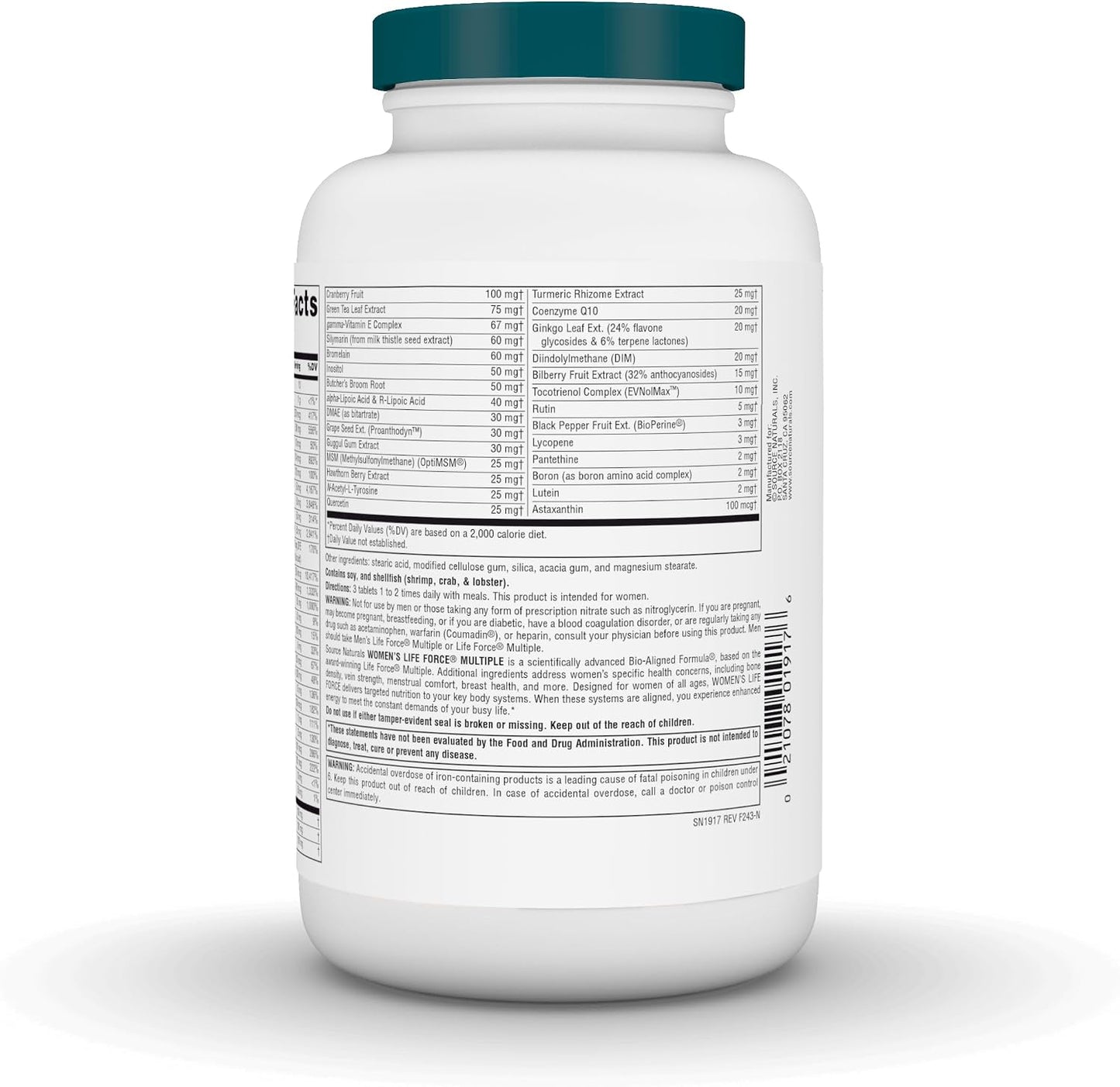 Source Naturals Women's Life Force Multiple Multivitamin – 180 Tablets - görsel 3