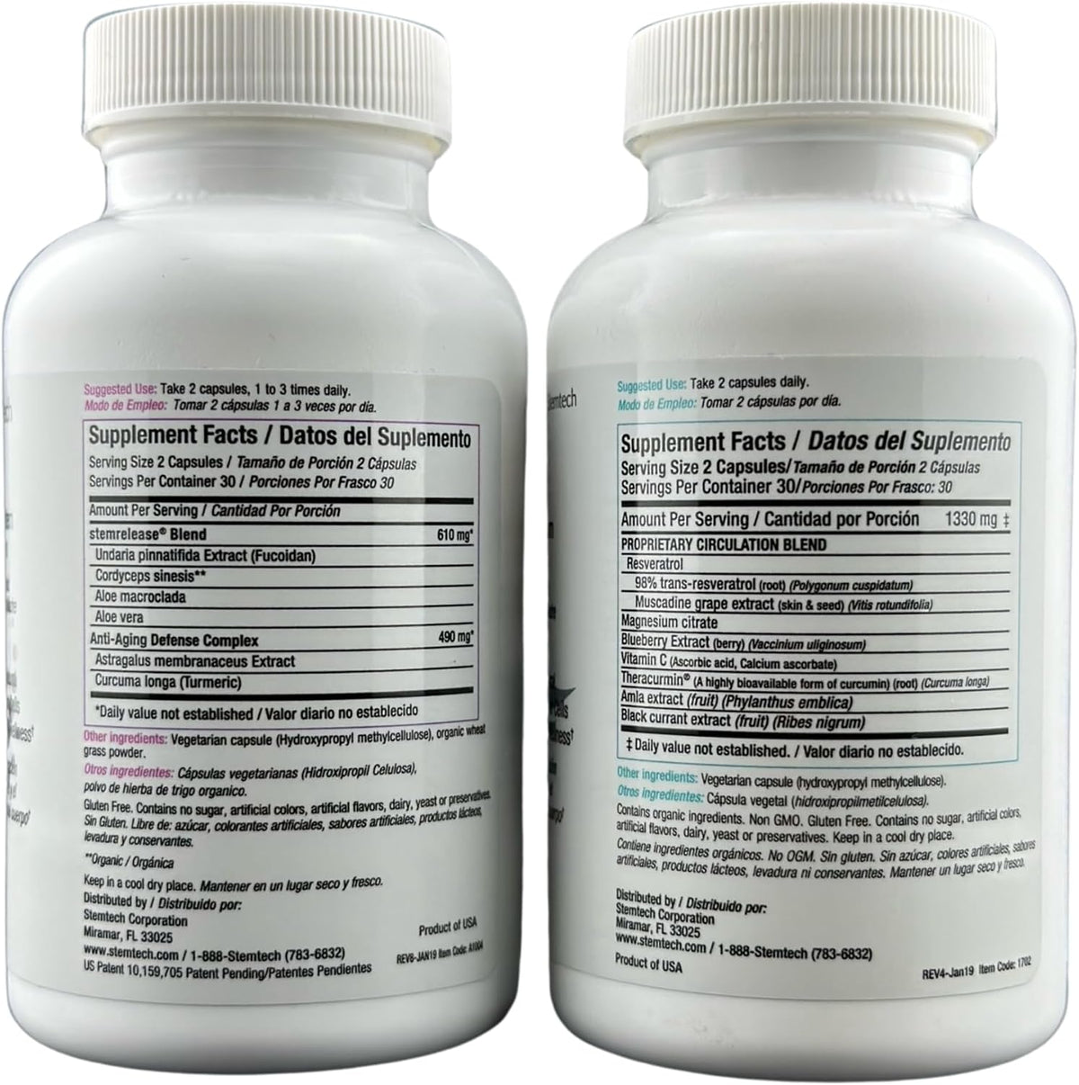 StemTech StemRelease3 & StemFlo Combo Pack – Supports Stem Cell Renewal and Cardiovascular Health with SE3, Fucoidan, Curcumin, AFA Extract & Enzymes, 30 Servings - görsel 3