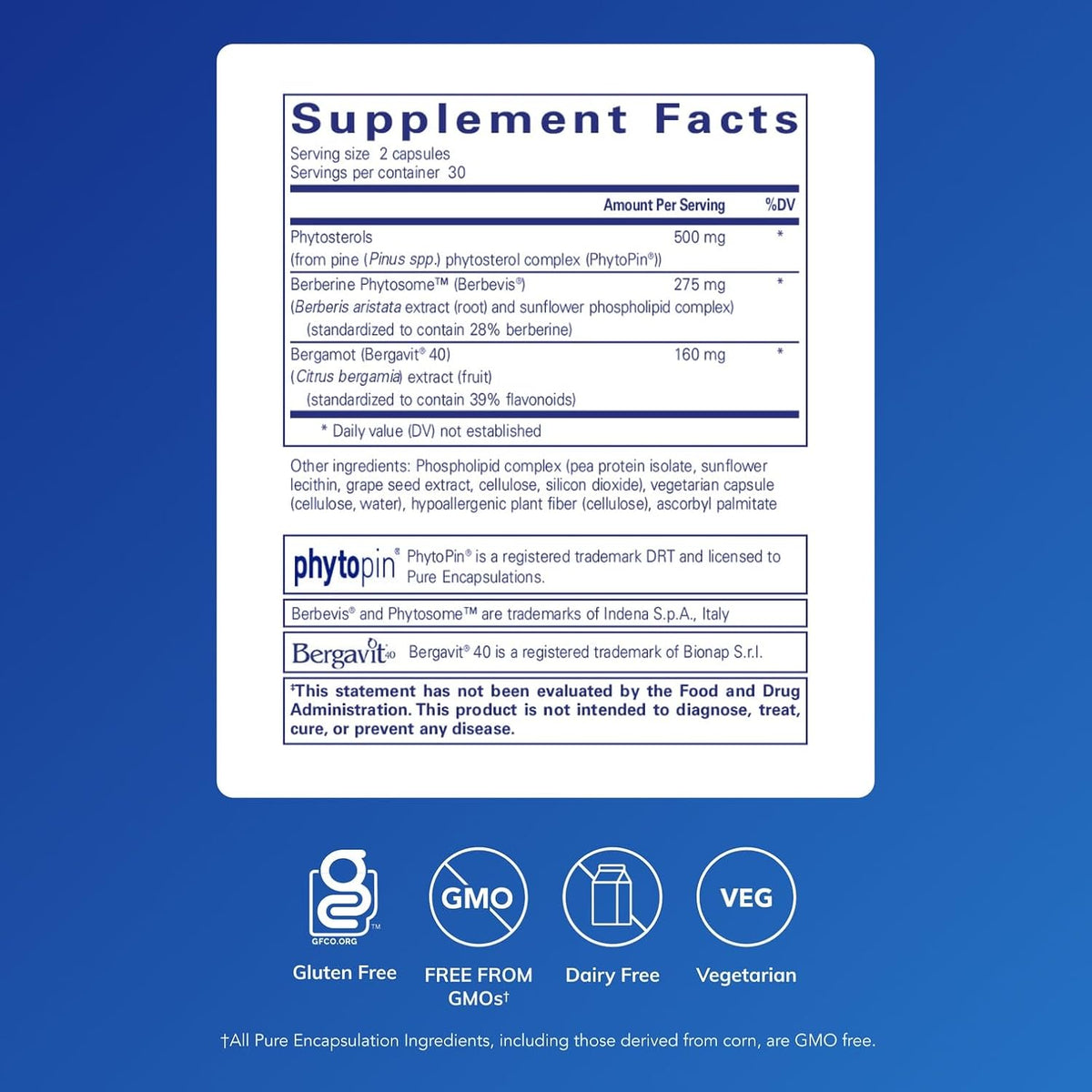 Pure Encapsulations CholestePure Plus – Berberine Supplement with Citrus Bergamot – 60 Capsules - görsel 2