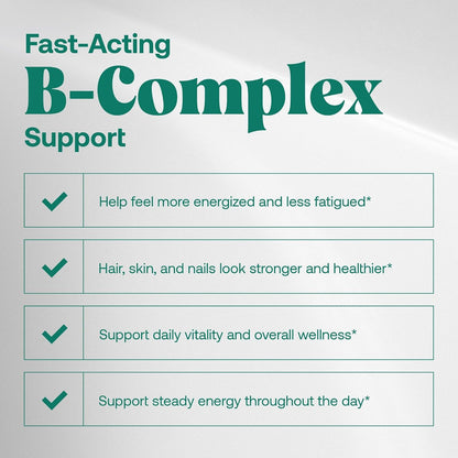 Omax3 Advanced Vitamin B Complex 50 mg with Biotin - 90 Capsules (2 Pack)