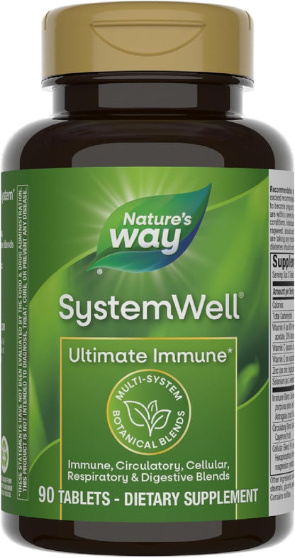 Nature's Way SystemWell Ultimate Immune - Multi-System Immune Support with Vitamins C, A, D, Zinc & Selenium, 90 Tablets