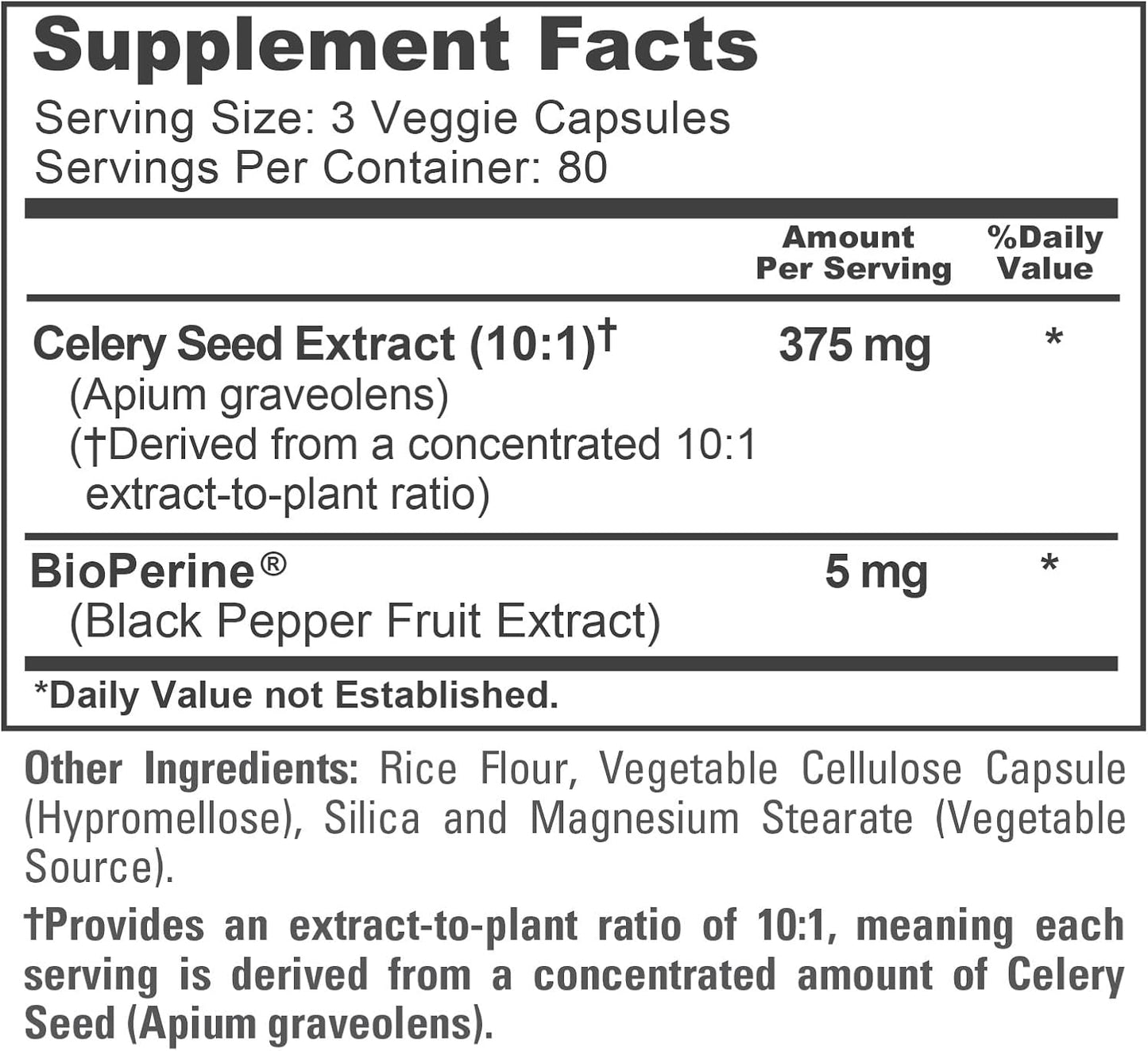 NusaPure Celery Seed Capsules, 375 mg, 240 Veg Capsules (Non-GMO, Vegan) - görsel 4
