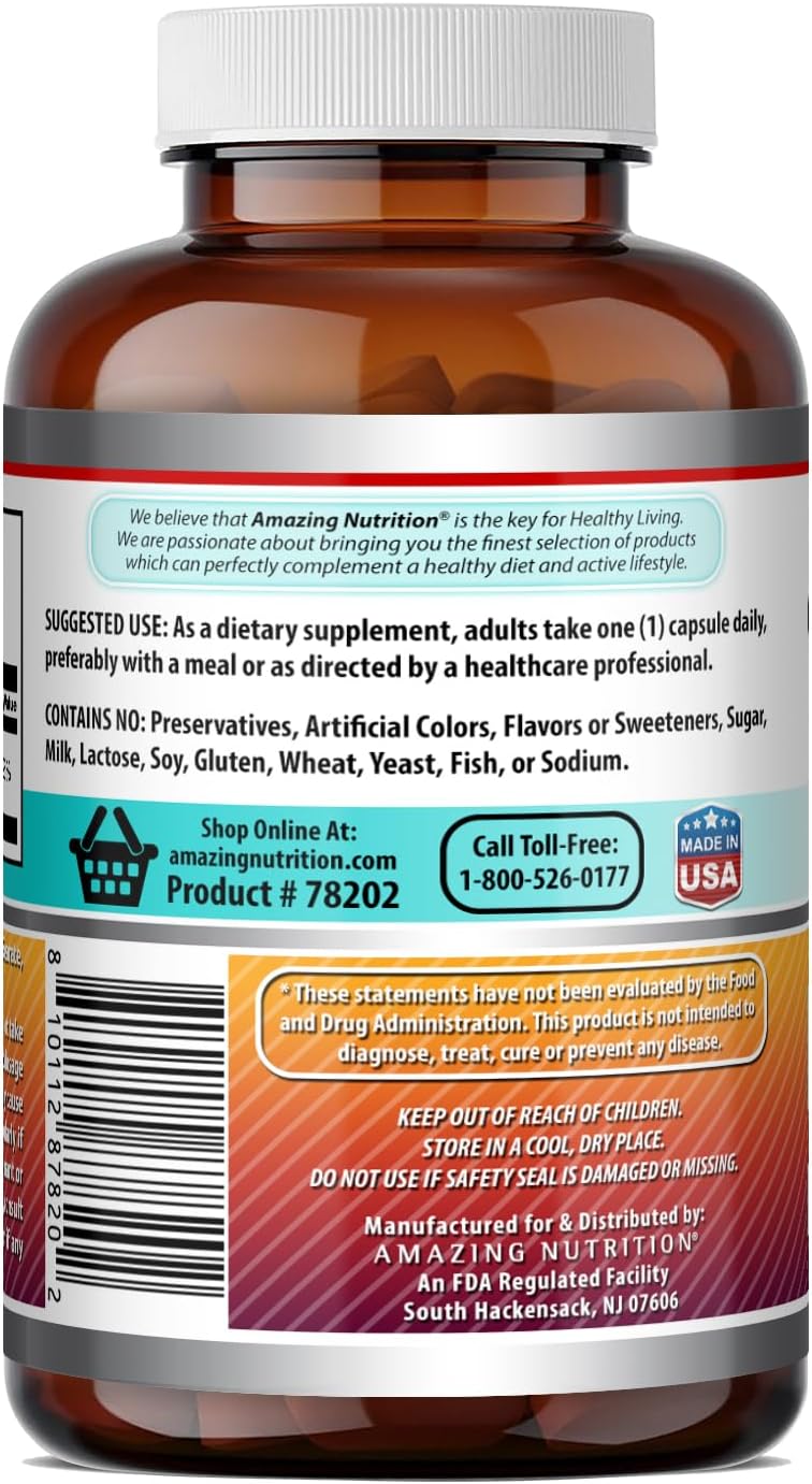 Amazing Formulae Niacin (Vitamin B3) 500 mg – 180 Capsules - görsel 4