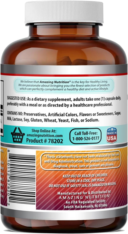 Amazing Formulae Niacin (Vitamin B3) 500 mg – 180 Capsules