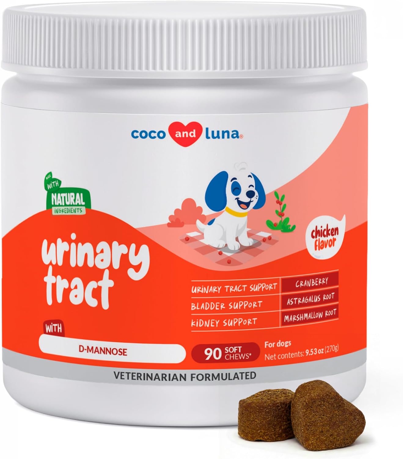Cranberry for Dogs 90 Soft Chews - Urinary Tract & Bladder Support - görsel 1