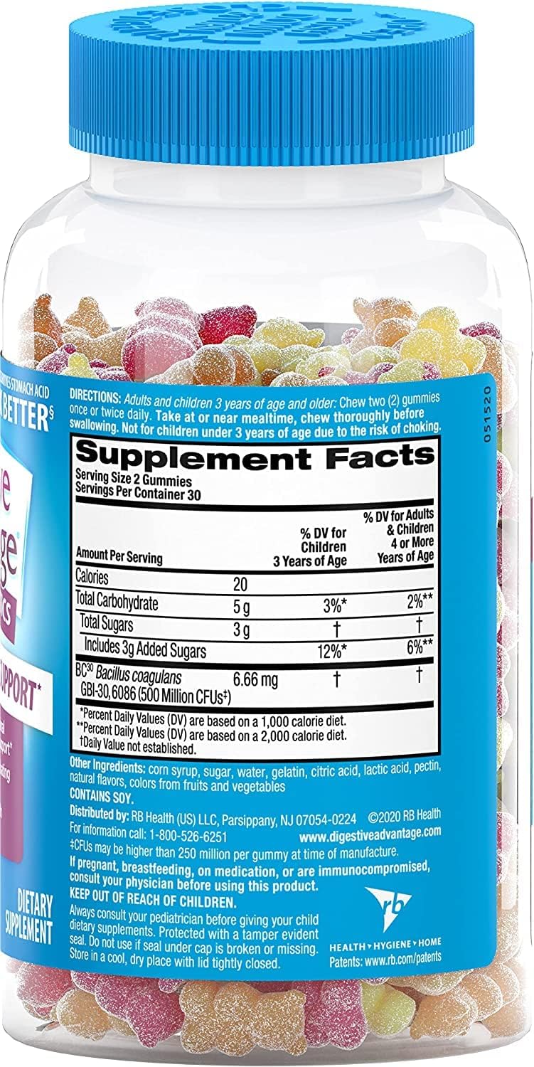 Schiff Sustenex Probiotic Gummies Assorted Fruit Flavours - 60 Gummies - görsel 2