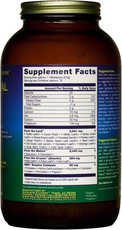 HEALTHFORCE SUPERFOODS Vitamineral Green – Mineral Food Supplement for Immune & Thyroid Support (500g)