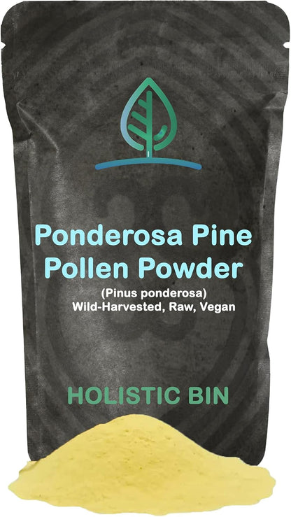 Organic Pine Pollen Powder, Pharmaceutical Grade – Wild Harvested Canadian Pine Pollen Food Supplement (20 g)