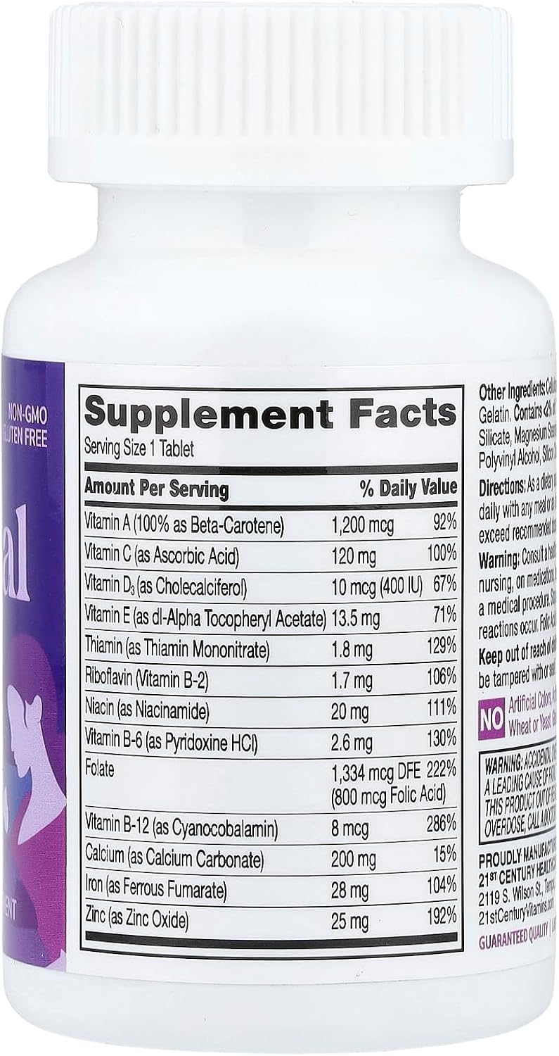 21st Century Antenatal Multivitamin Tablets, 60 Count - görsel 2