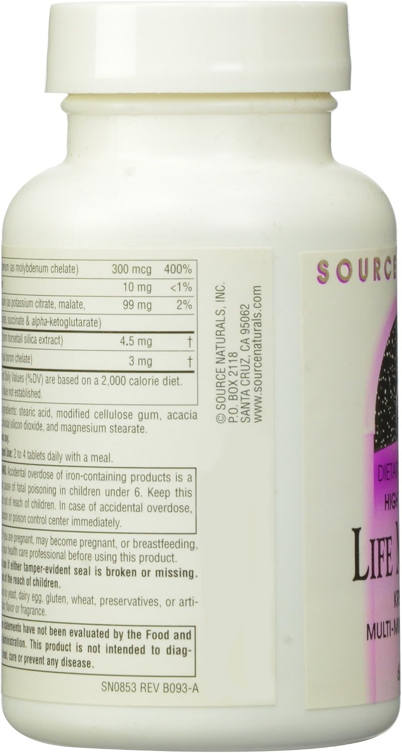 Source Naturals Life Minerals, Krebs Cycle Multi-Mineral Complex, 60 Tablets - görsel 4