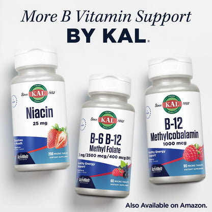 KAL Vitamin B2 100mg - Riboflavin Supplement for Energy Metabolism