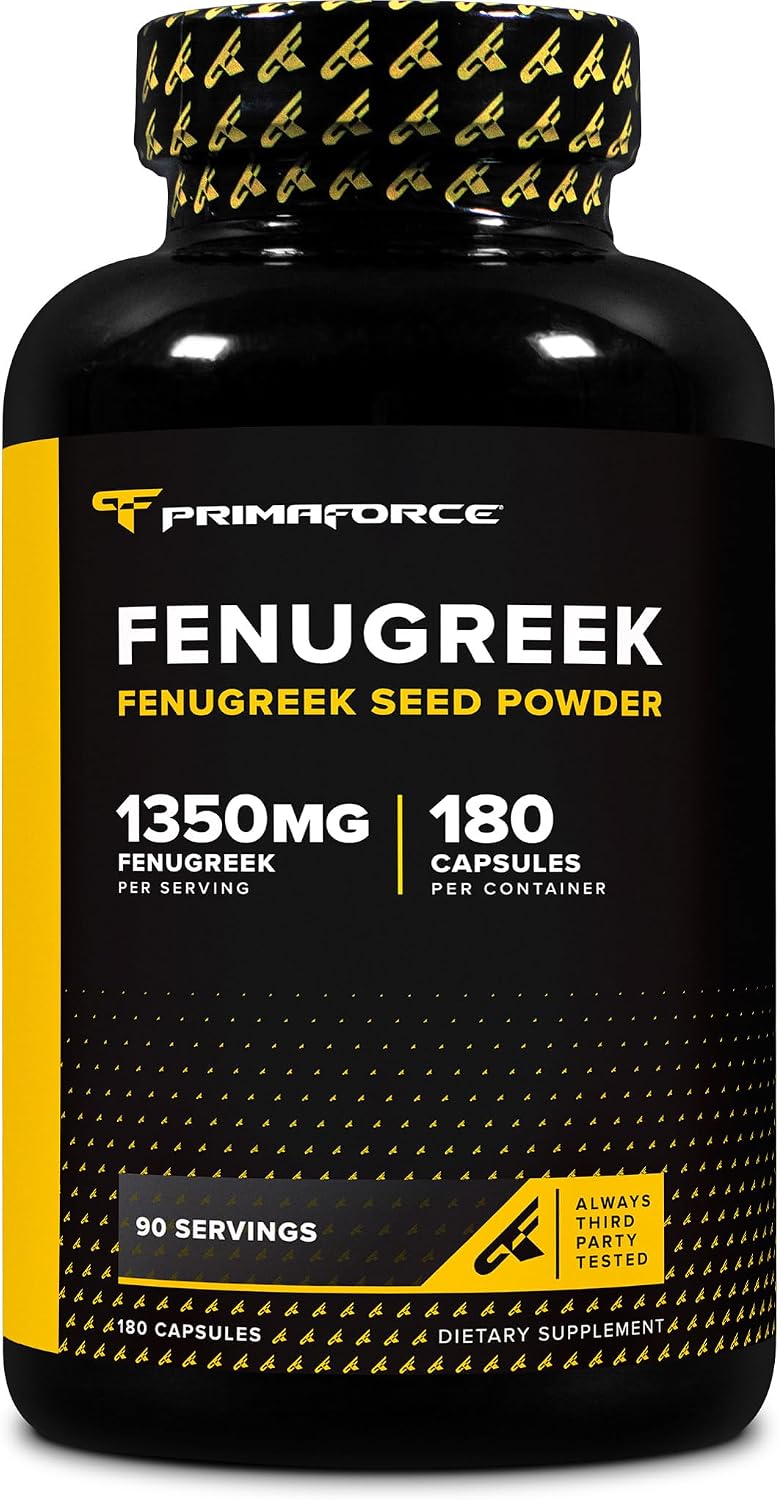 Primaforce Fenugreek Seed Capsules (180 Capsules, 1350mg Per Serving) - görsel 1