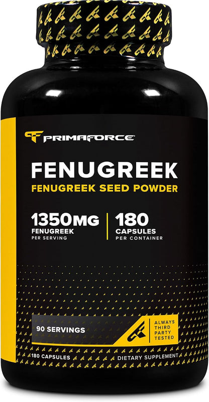 Primaforce Fenugreek Seed Capsules (180 Capsules, 1350mg Per Serving)