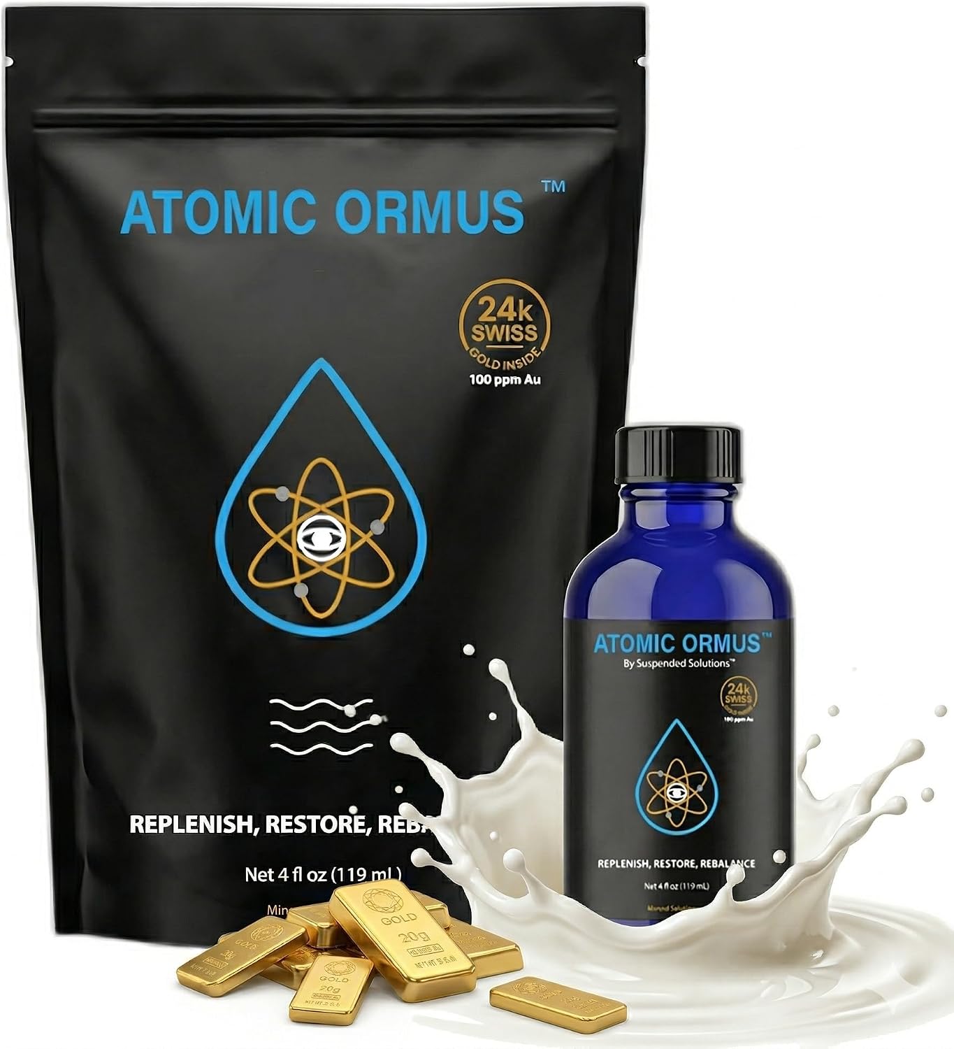 Suspended Solutions Liquid Monoatomic 24-Carat Gold ORMUS – 4oz - görsel 1