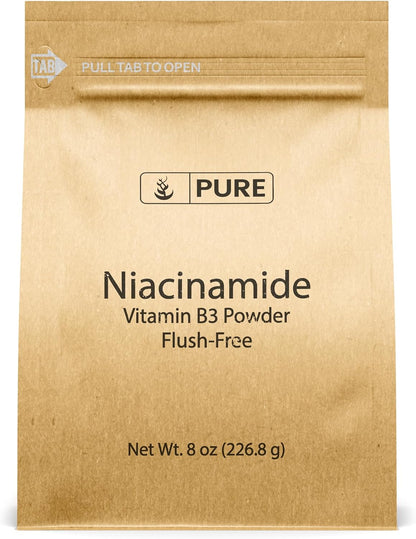 Pure Original Ingredients Niacinamide Powder (227 g) – Flush-Free Vitamin B3 Supplement