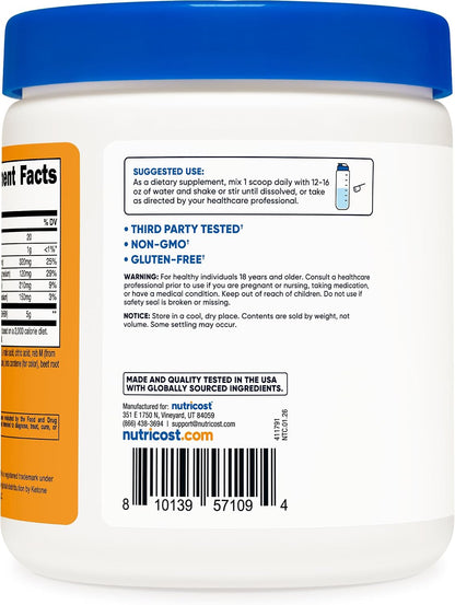 Nutricost BHB Salts Drink Mix (30 Servings, Peach Mango Flavour) - 5g BHB Per Serving, 0g Sugars, Vegetarian