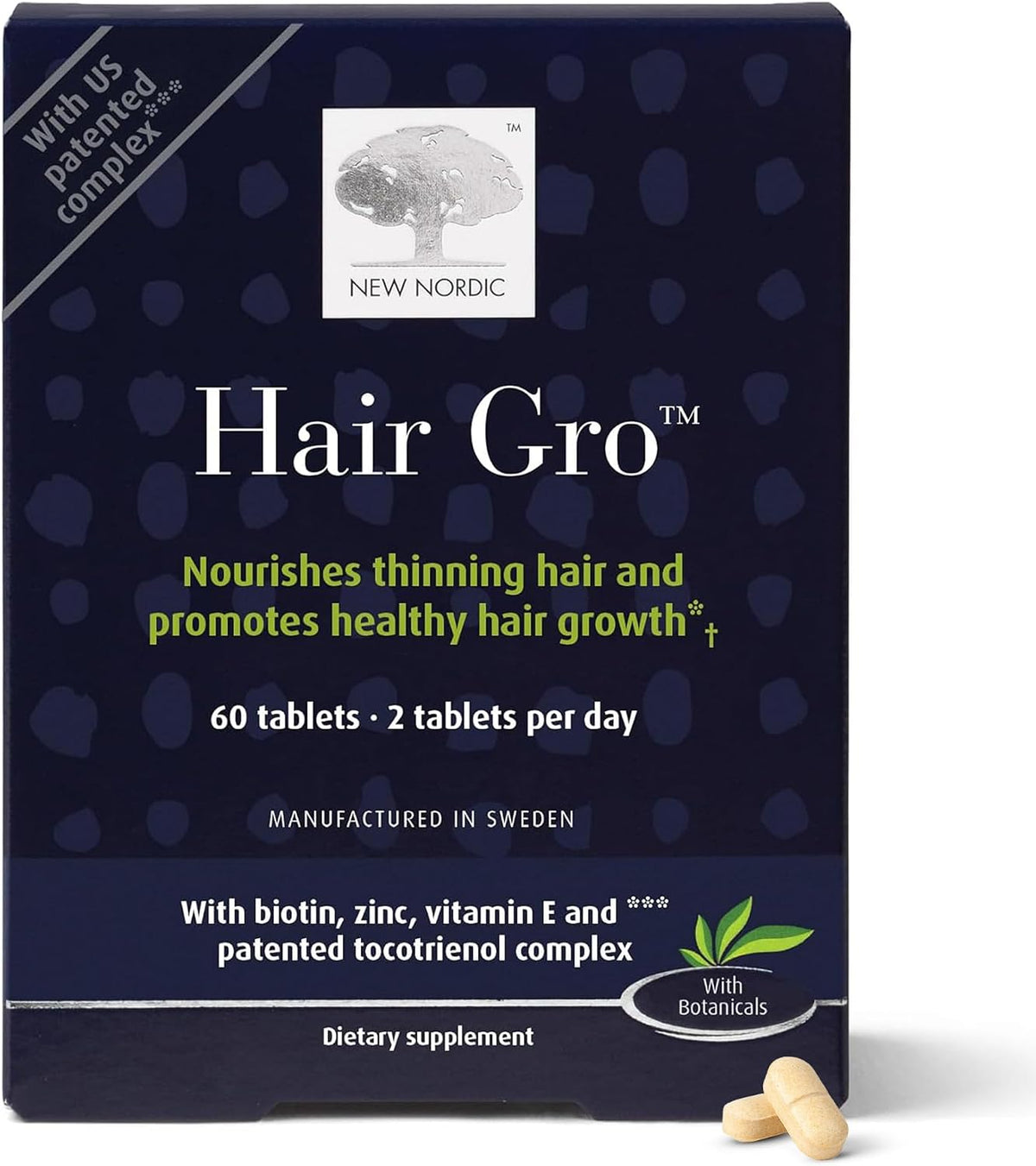 NEW NORDIC Hair GRO Biotin & Tocotrienol Complex - 180 Tablets - görsel 7