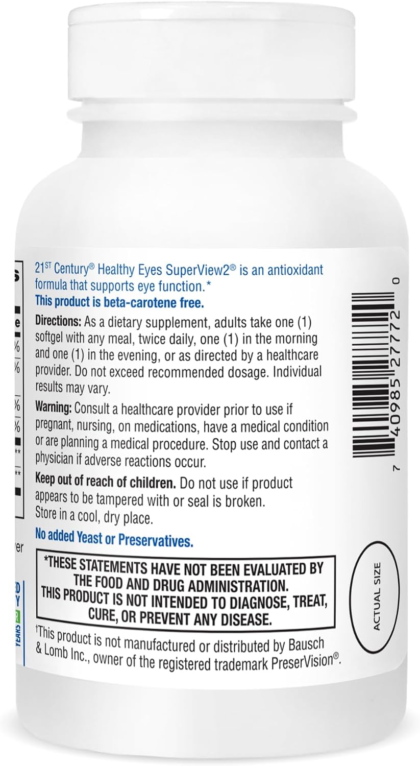 21st Century Healthy Eyes SuperView 2 Softgels, 120 Count - görsel 7