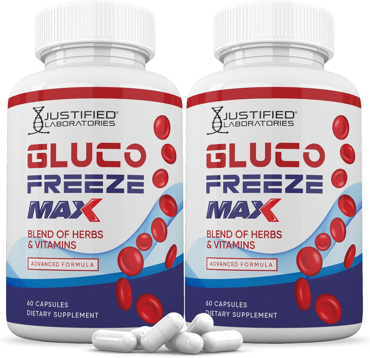 Glucofreeze Max Advanced Formula 1295mg – 120 Capsules (Pack of 2) - görsel 1