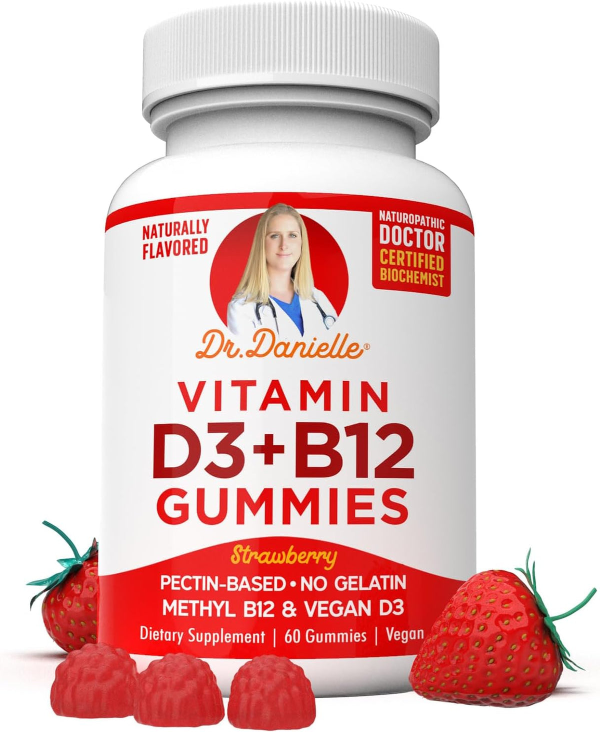 Dr. Danielle Vitamin D3 1000 IU and B12 250 mcg Gummies (60 Gummies) - görsel 1