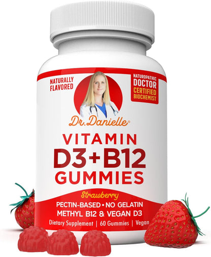 Dr. Danielle Vitamin D3 1000 IU and B12 250 mcg Gummies (60 Gummies)