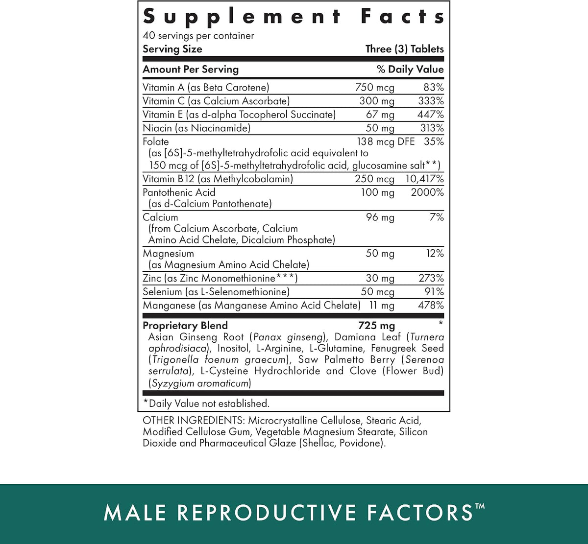 Michael's Health Naturopathic Programmes Male Reproductive Factors – 60 Vegetarian Tablets - görsel 2