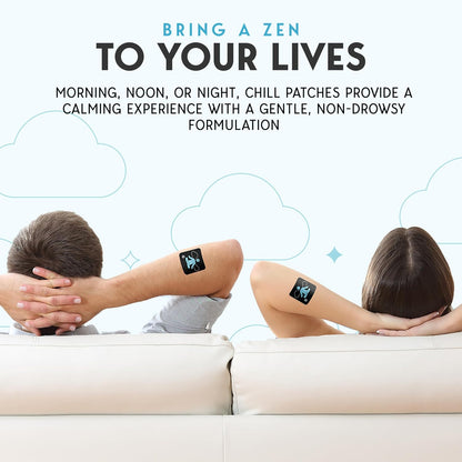 Klova Chill Patches – Transdermal Stress Relief with Sensoril Ashwagandha, Rhodiola, L-Theanine & GABA