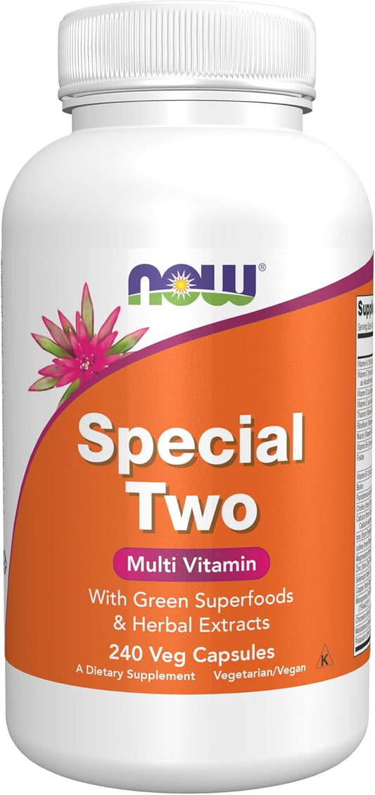 NOW Foods Special Two Multivitamin with Green Superfoods & Herbal Extracts - 240 Veg Capsules