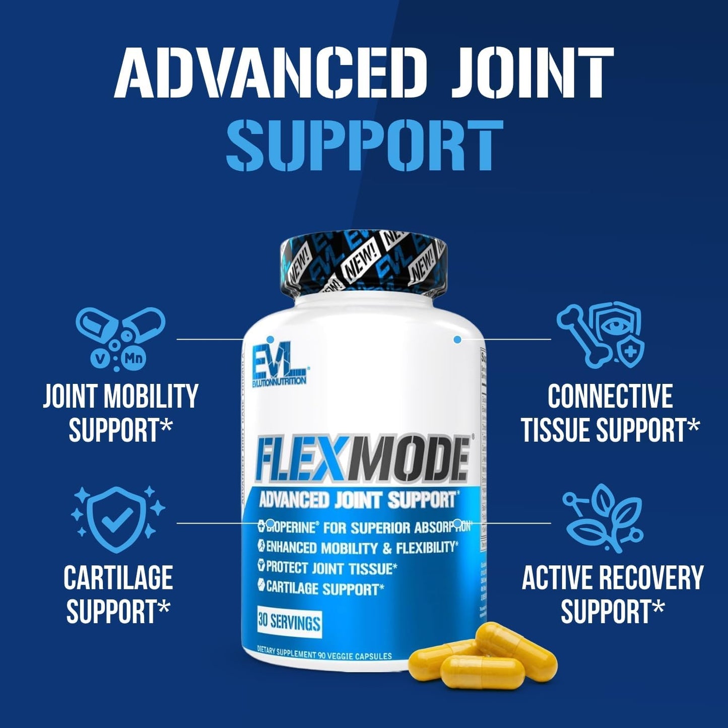 Evlution FLEXMODE High Absorption Joint Support Supplement - 30 Servings - görsel 4