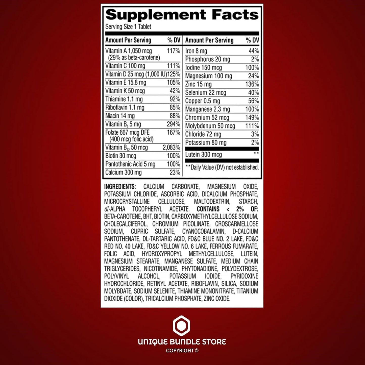 Multivitamin for Women 50 Plus – 100 Tablets (Pack of 3), One Daily Women’s Multivitamin with Essential Vitamins and Minerals - görsel 3