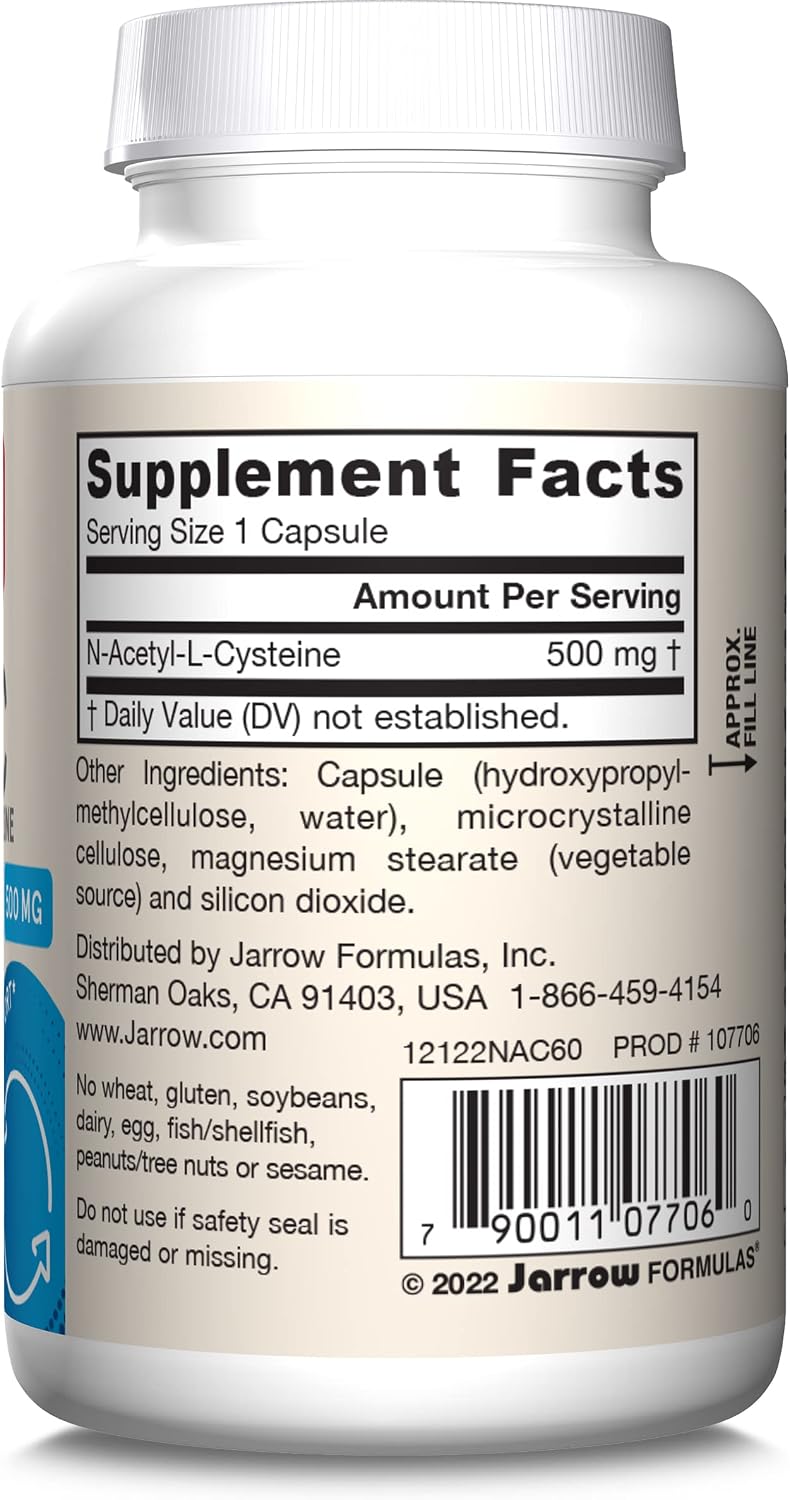 Jarrow Formulae N-A-C 500 mg, 60 Vegan Capsules - görsel 9