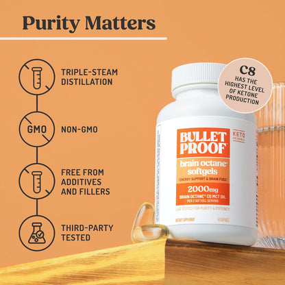 Bulletproof Brain Octane Softgels, 60 Softgels
