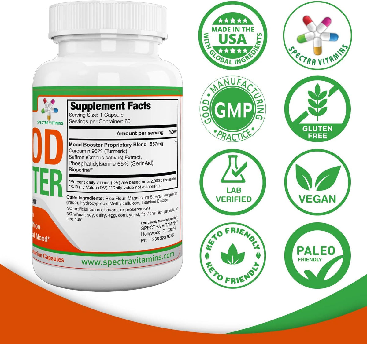 Spectra Vitamins Mood Booster - 60 Capsules - görsel 5