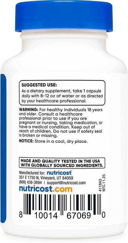 Nutricost TUDCA 500mg, 30 Capsules (Tauroursodeoxycholic Acid)