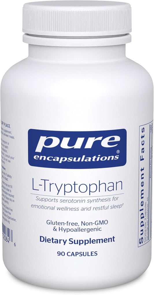 Pure Encapsulations L-Tryptophan | Amino Acid Supplement for Relaxation, Serotonin Support, PMS, and Sleep* | 90 Capsules