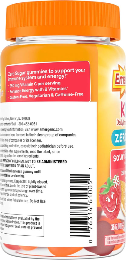 Emergen-C Zero Sugar Immune Support Kidz Gummies – 36 Count