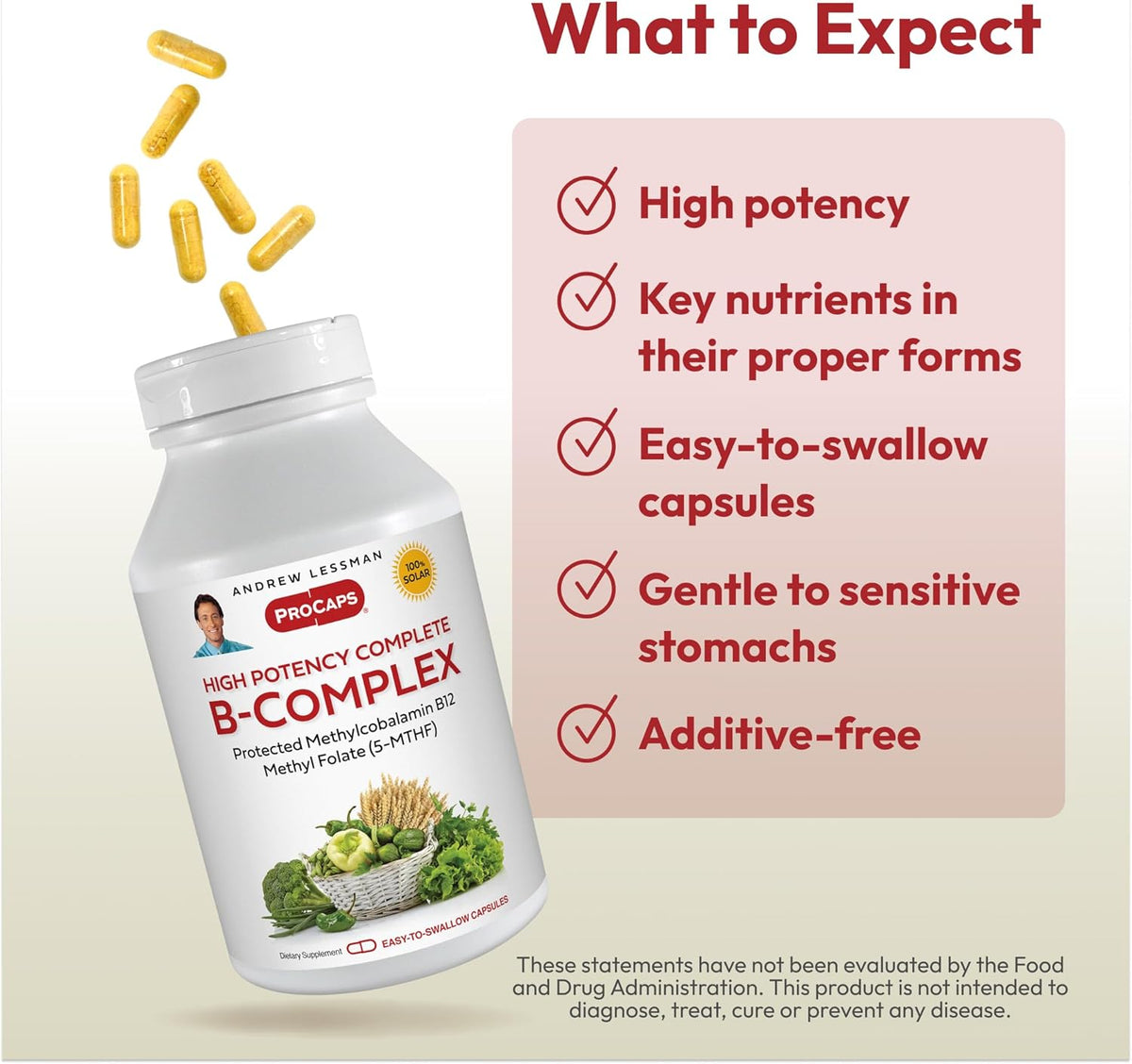 ANDREW LESSMAN High Potency B-Complex - 360 Capsules - görsel 4