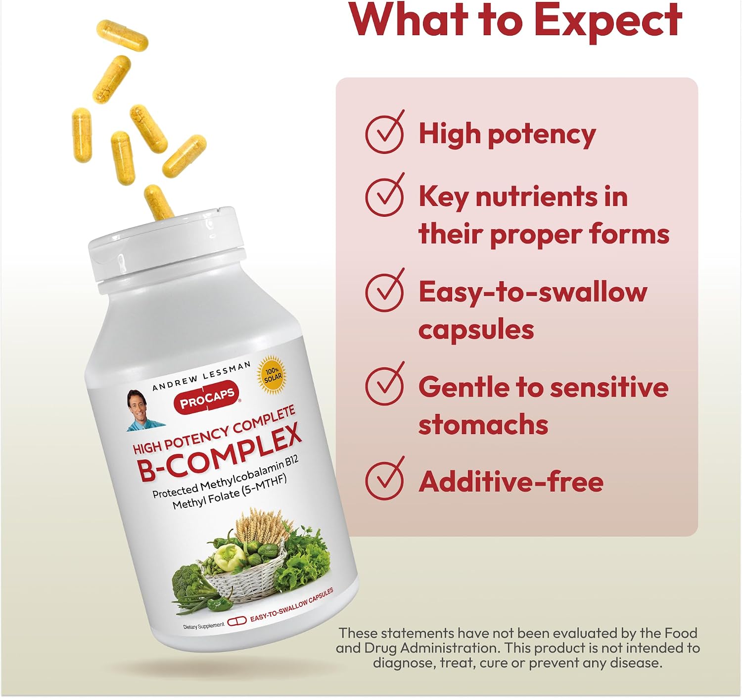ANDREW LESSMAN High Potency B-Complex - 60 Capsules - görsel 4