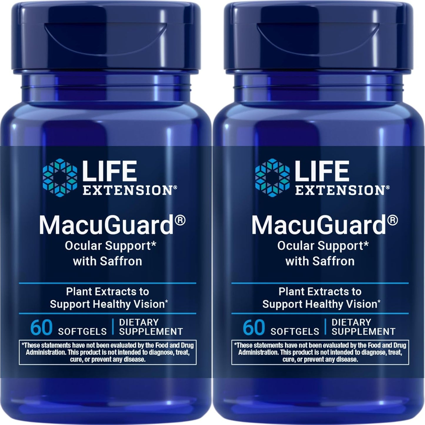 Life Extension MacuGuard Ocular Support with Saffron - 60 Soft Capsules (2-Pack) - görsel 1