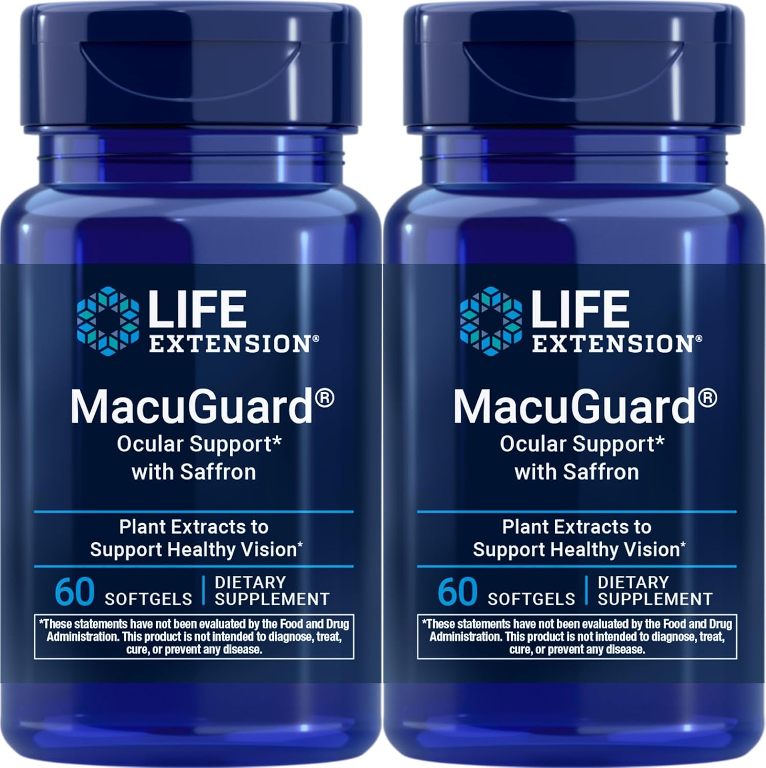 Life Extension MacuGuard Ocular Support with Saffron - 60 Soft Capsules (2-Pack) - görsel 1