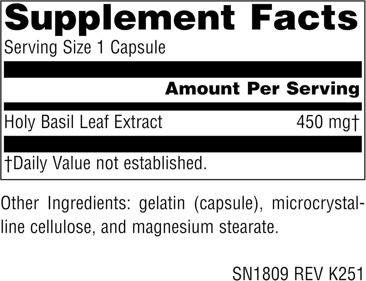 Source Naturals Holy Basil Extract – 450 mg, 120 Capsules - görsel 2