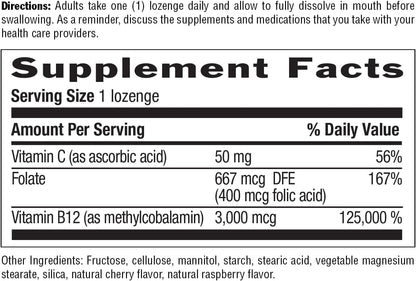 Country Life Methyl B-12 3000 mcg Lozenges - Vegan Methylcobalamin to Support Normal Energy Metabolism, 50 Lozenges