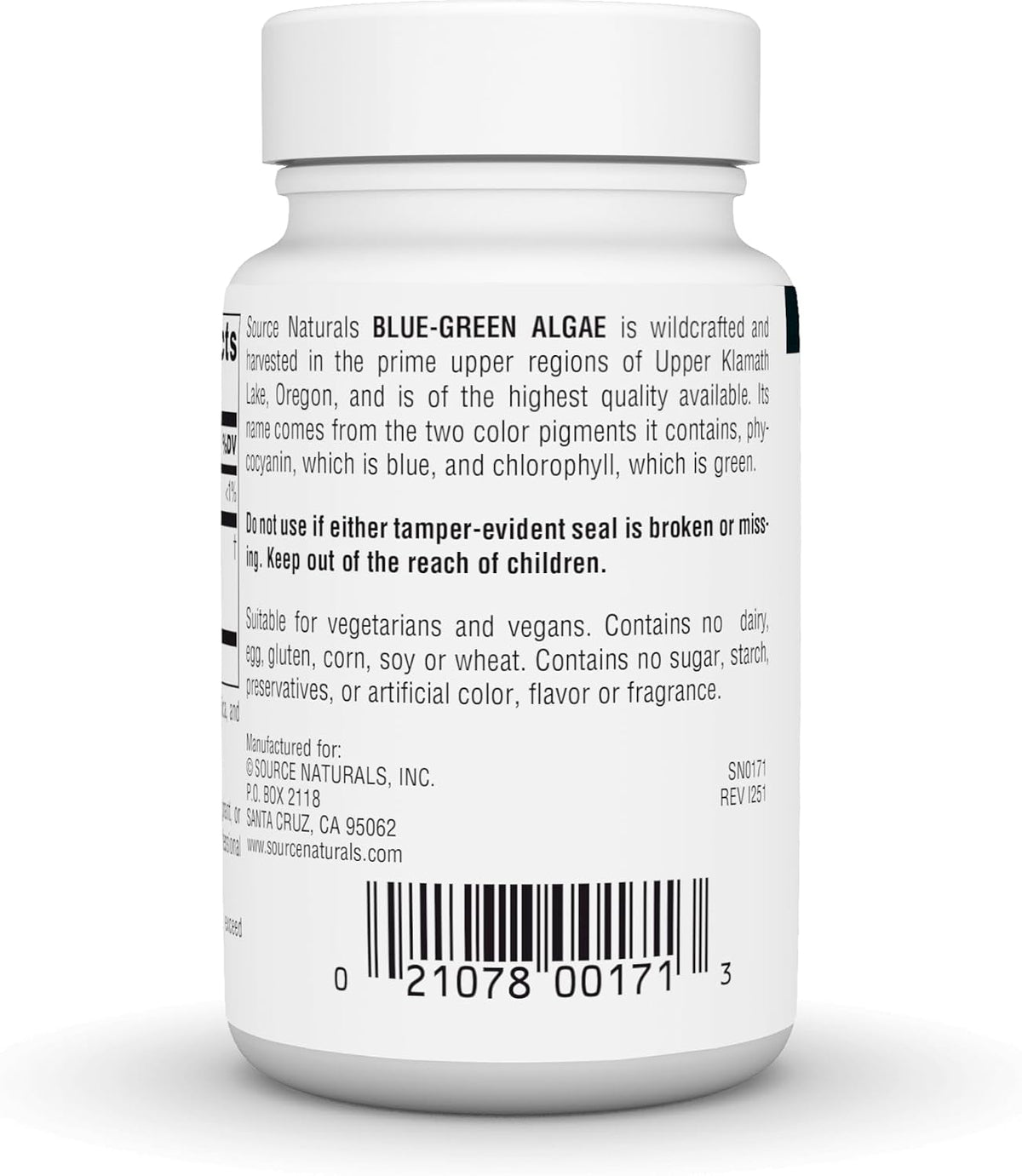 Source Naturals Blue-Green Algae from Klamath Lake - 500 mg - 50 Tablets - görsel 4