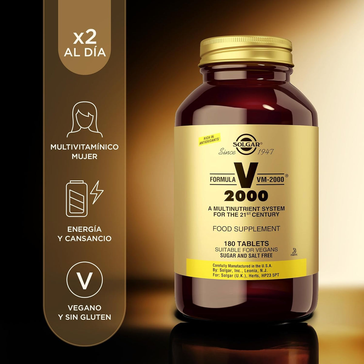 Solgar Formula VM-2000 Multinutrient System - 180 Tablets - görsel 2