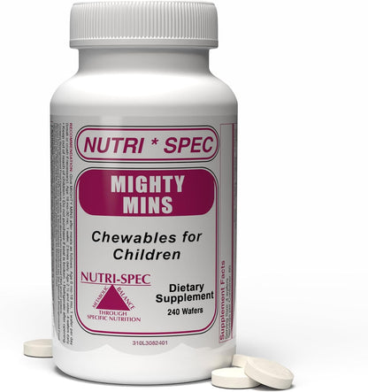 Nutri-Spec Mighty-Mins Multivitamin for Children with Iron - Chewable Wafers, 240 Count