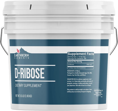 Earthborn Elements D-Ribose 1 US Gallon (3.78 L), Pure & Undiluted Dietary Supplement