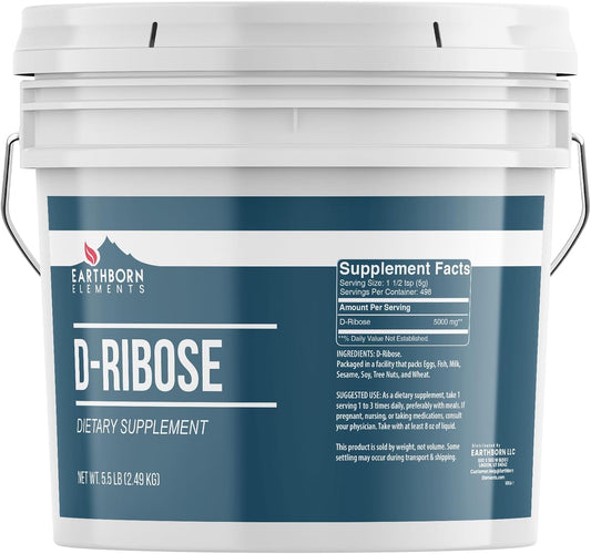 Earthborn Elements D-Ribose 1 US Gallon (3.78 L), Pure & Undiluted Dietary Supplement